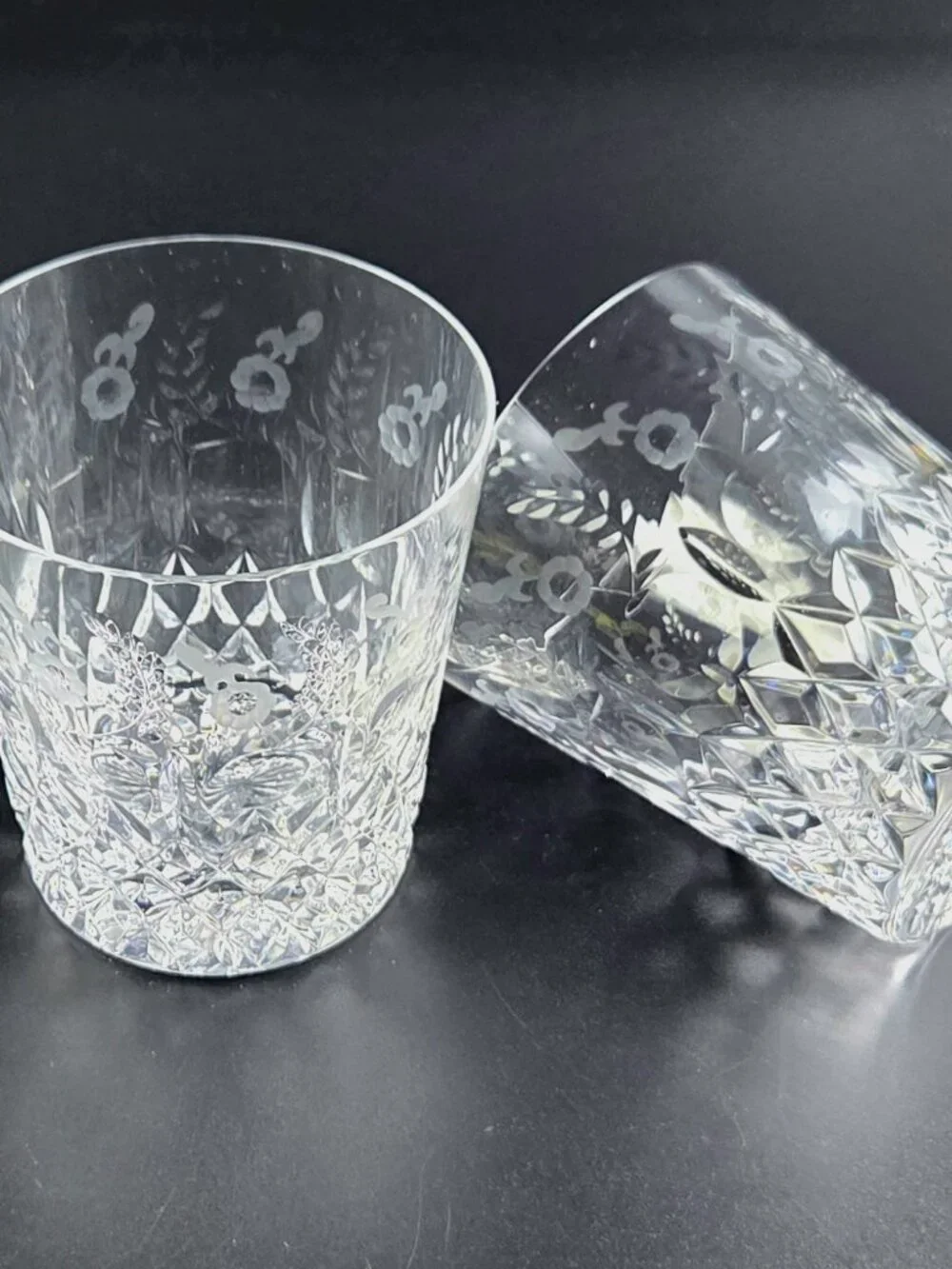 Vintage Rogaska Gallia - Double Old Fashioned Glasses - Set of 2 - Yugoslavia